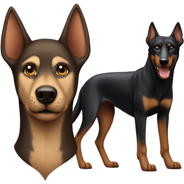 wolf and doberman emoji