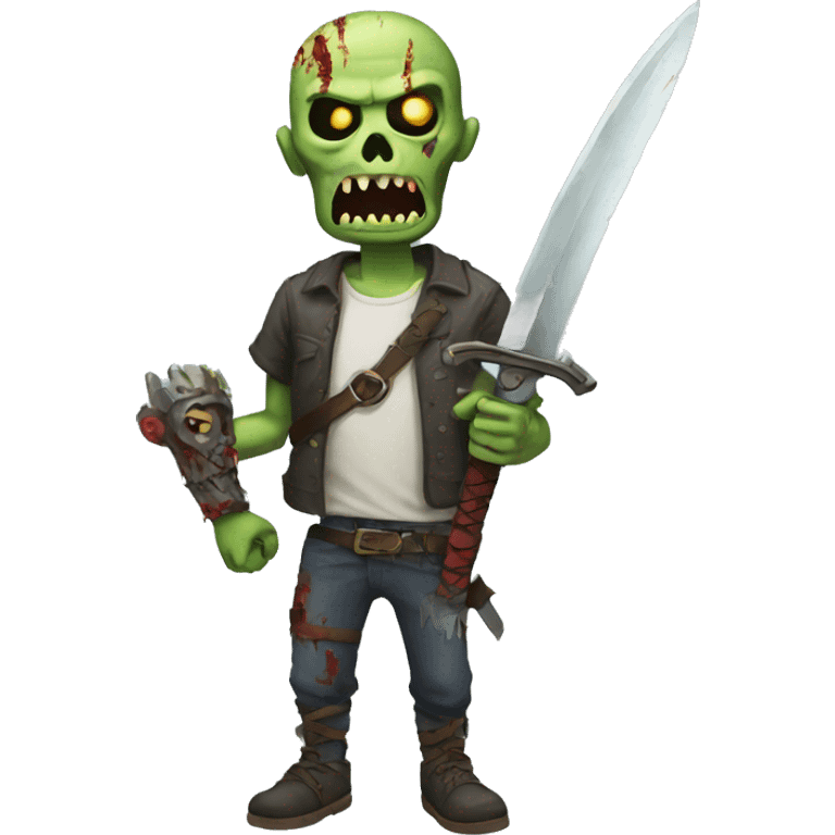 Zombie with sword emoji