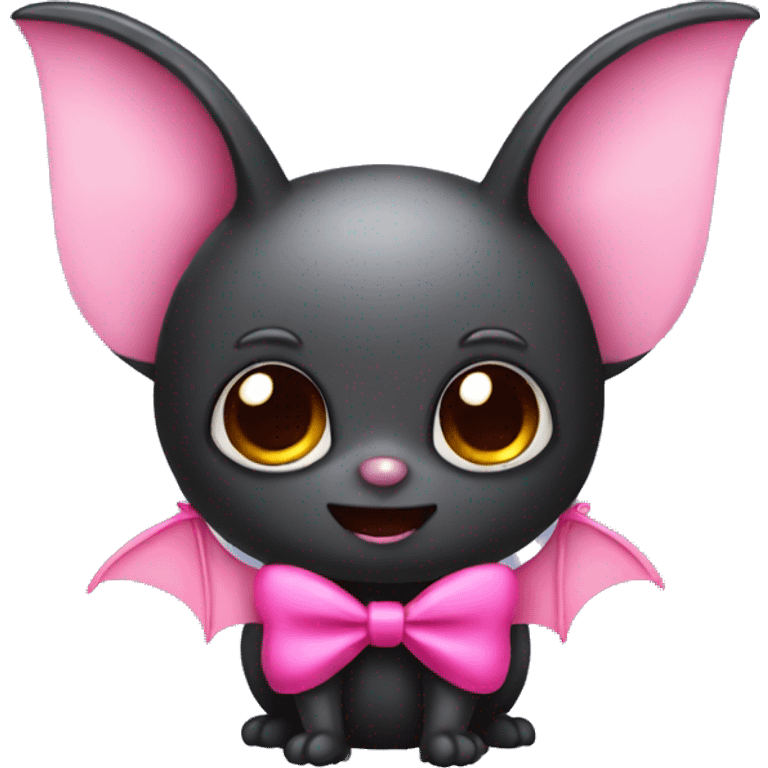 bat with pink bow emoji