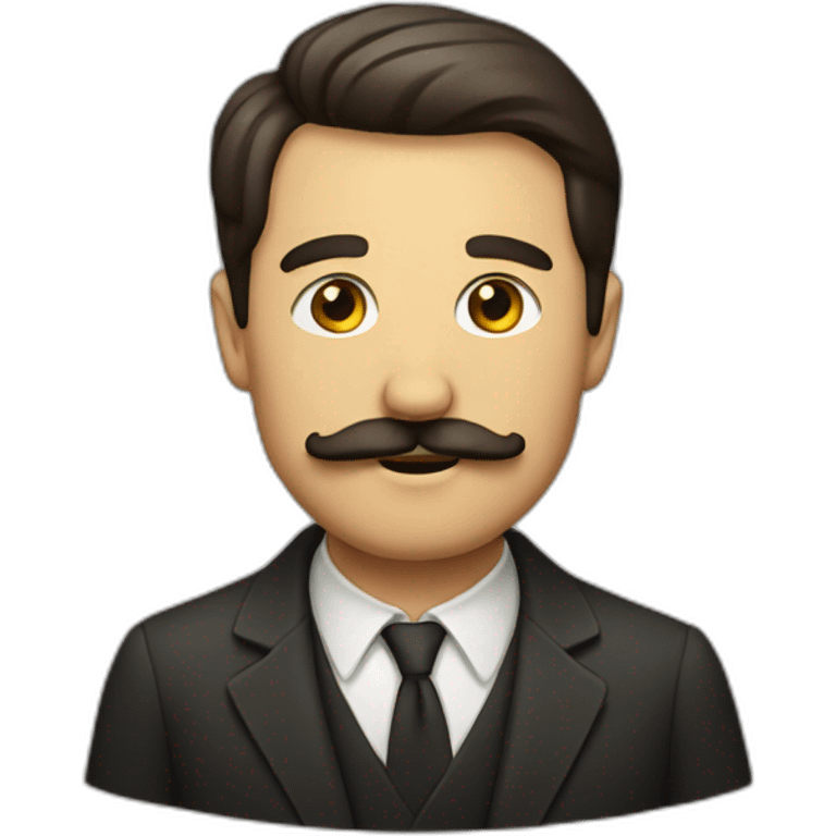 Man with a squared moustache emoji