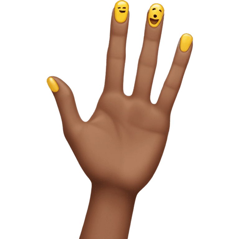 finger with acrylic nail emoji