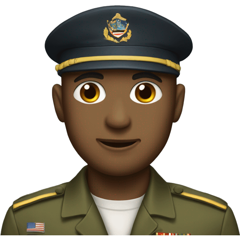 Military man in a New Year's cap emoji