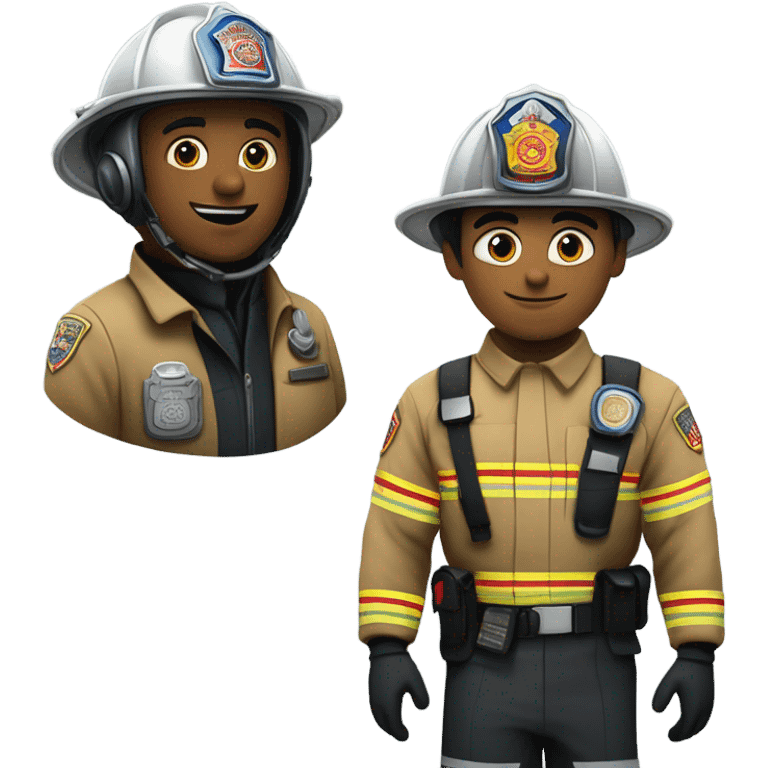 Firefighter cop emoji