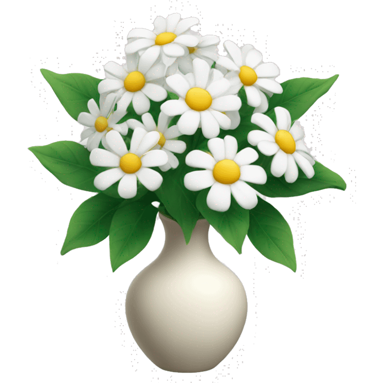 White flowers in a vase emoji