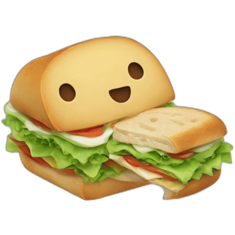 Jul with sandwich  emoji