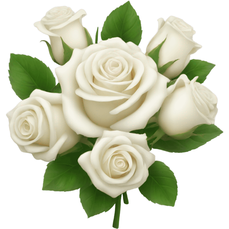 White rose Bouquet emoji