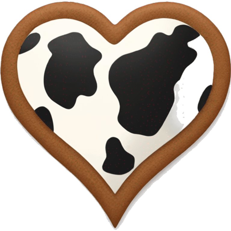 Cow print heart emoji