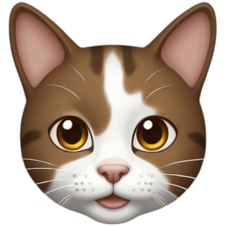 mitsy cat white brown face emoji