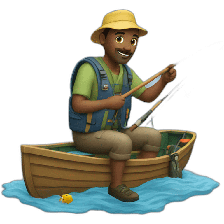 man fishing emoji