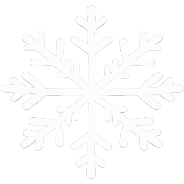 simple white basic snowflake emoji