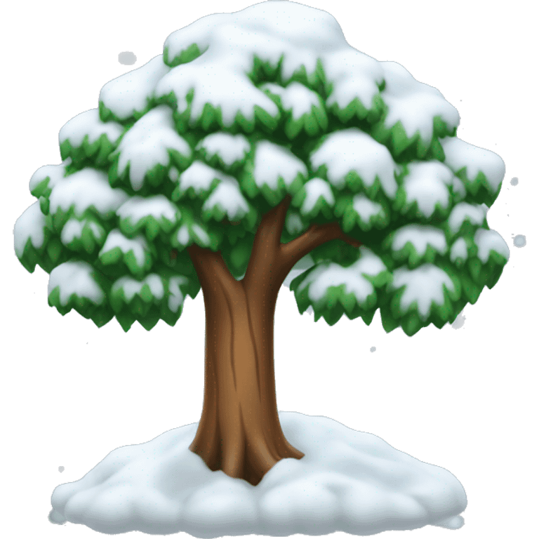 a tree with snow on it  emoji