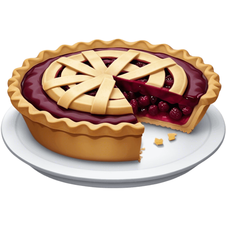 pie burgundy emoji