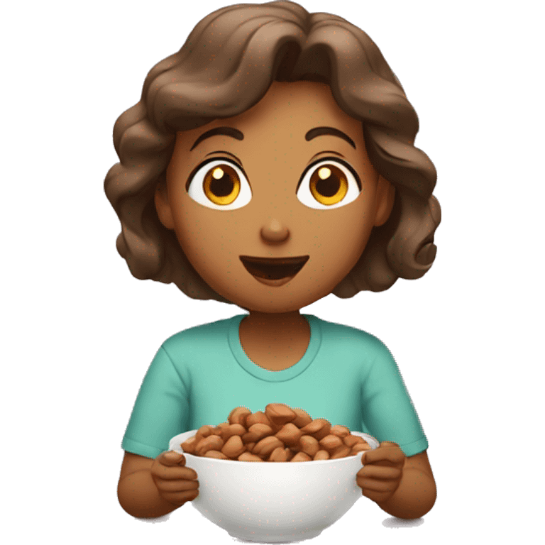 Mother eating nuts emoji