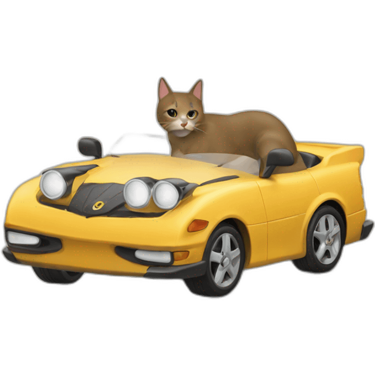 Gato en coche emoji