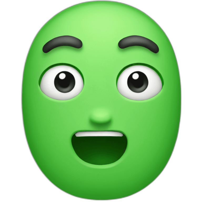 careful green emoji