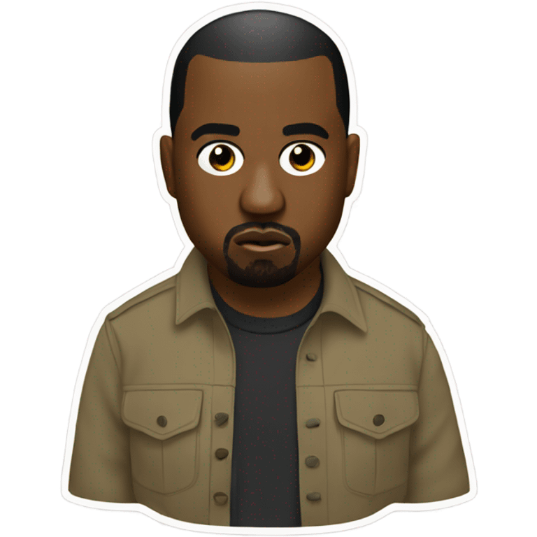 Kanye west on a Trex emoji