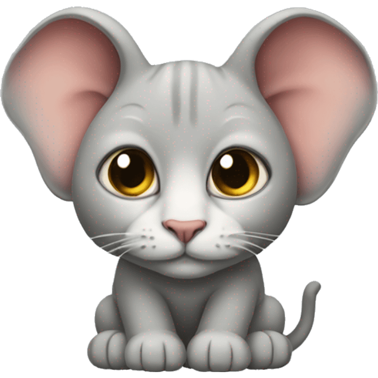 hybrid of cat and elephant with big ears emoji