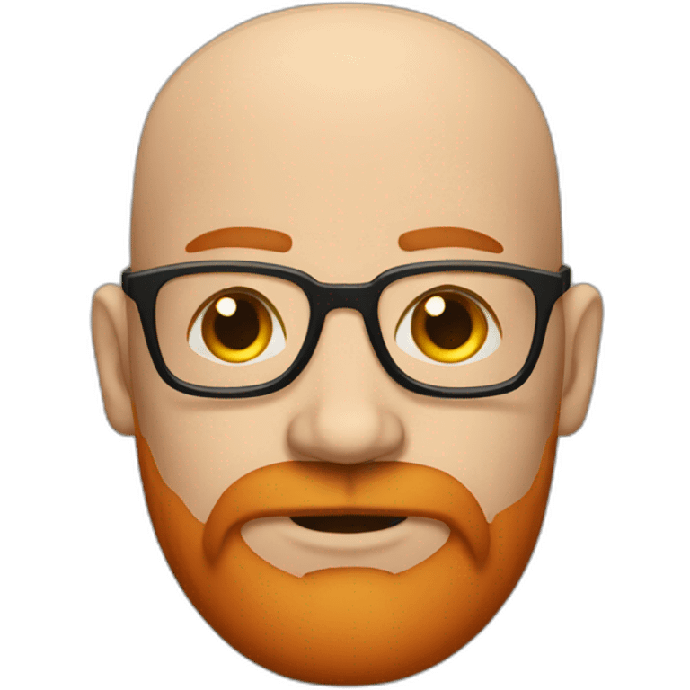 bald heavy man with red beard and glasses emoji