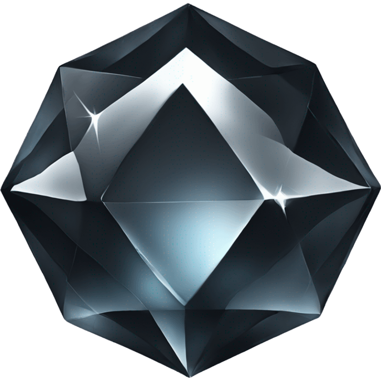 Black shiny diamond  emoji