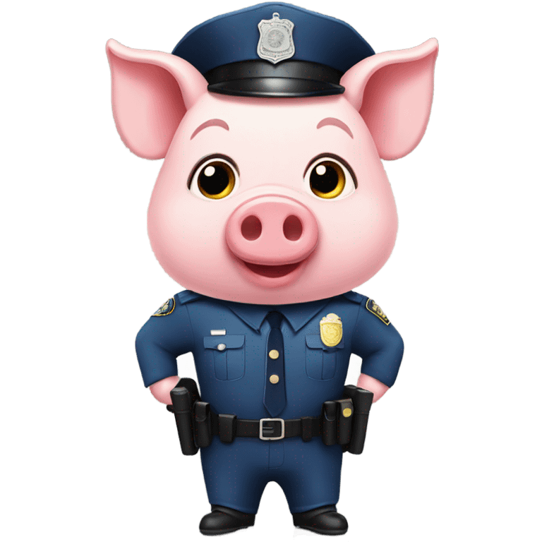 Pig wearing police uniform emoji