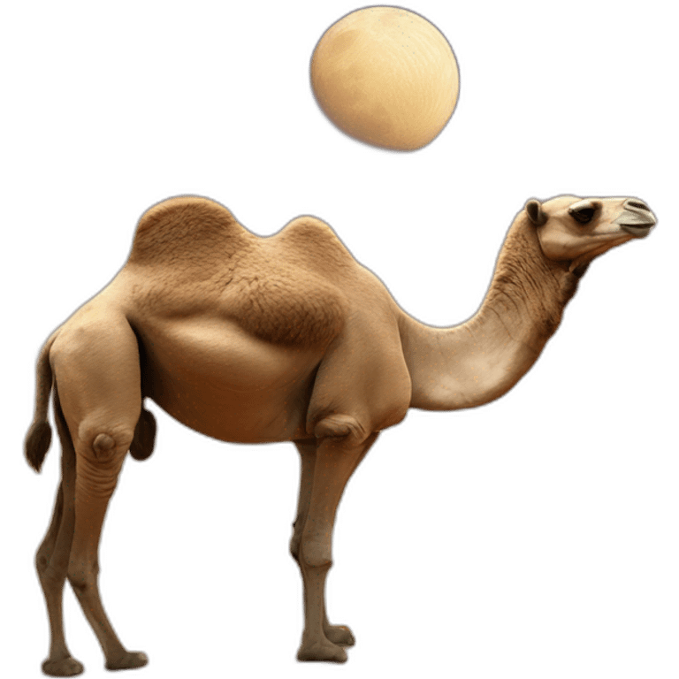 Camel on the moon emoji