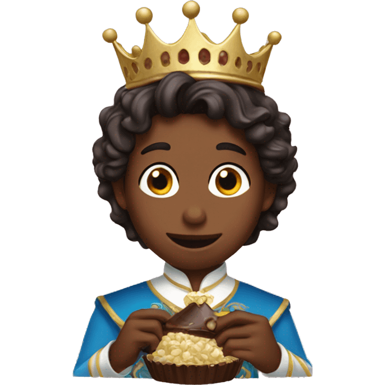 princes eating chocolate emoji