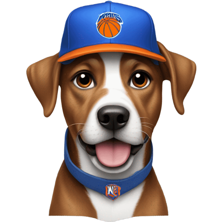 Dog wit knicks hat emoji