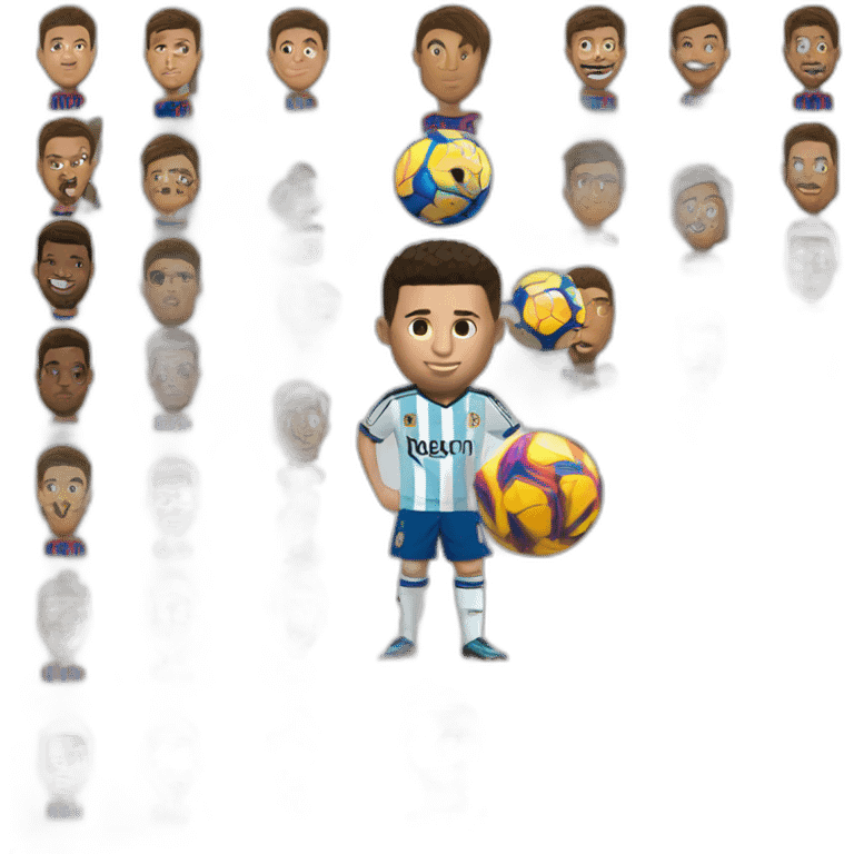 ronaldo qui tient Messi en laisse emoji