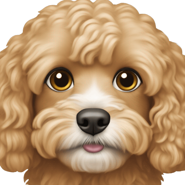 A small apricot coloured cavapoo  emoji