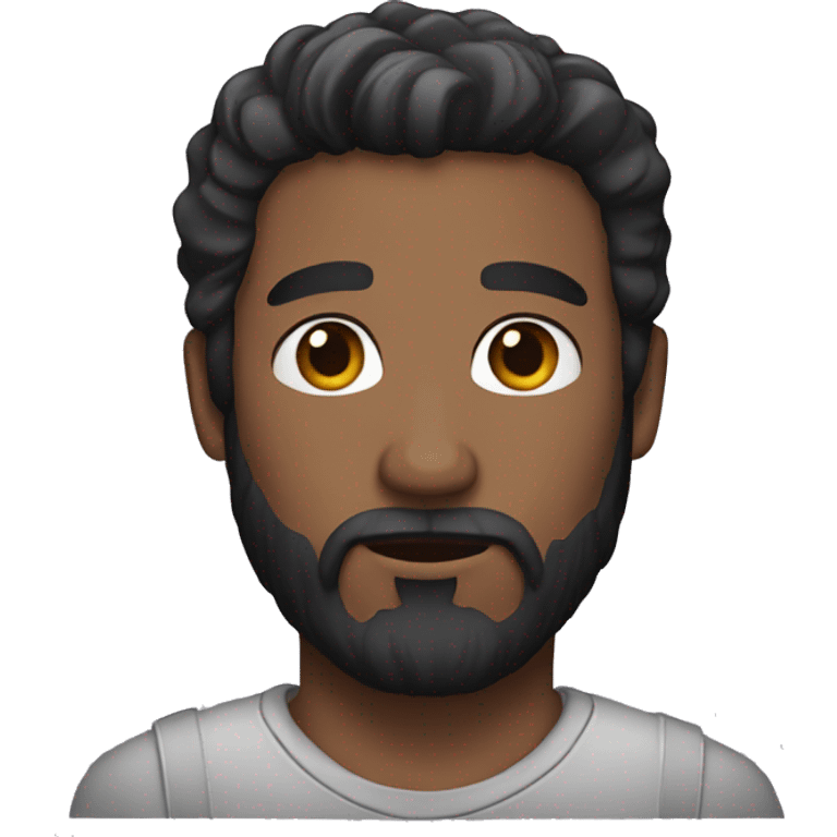 short and dark hair man In Beard emoji