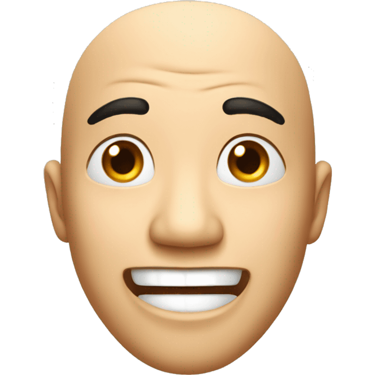 Smiling Chinese man have a surprised emoji