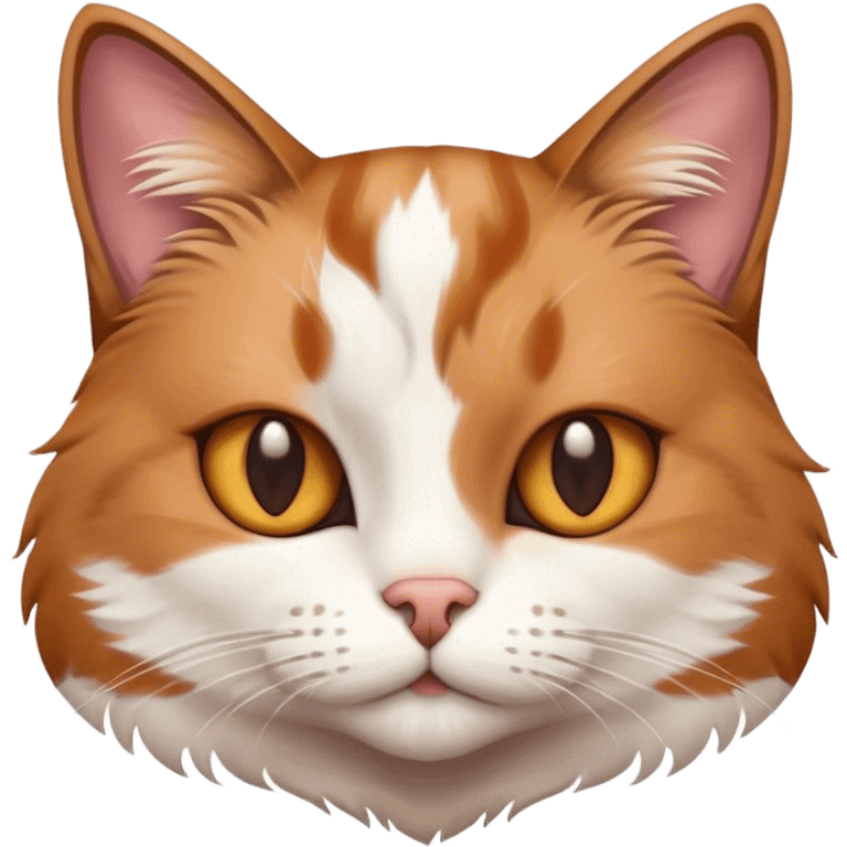 brown and white catbrown and white cat emoji