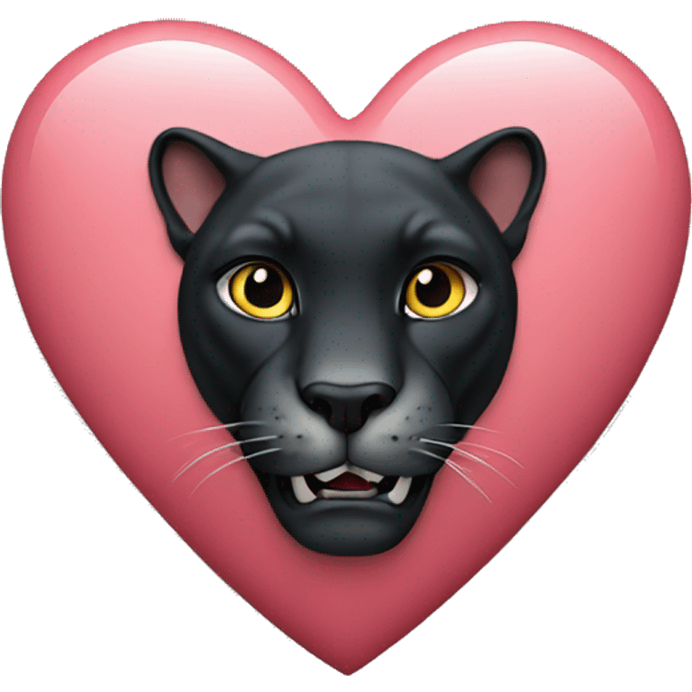 heart in a panther emoji