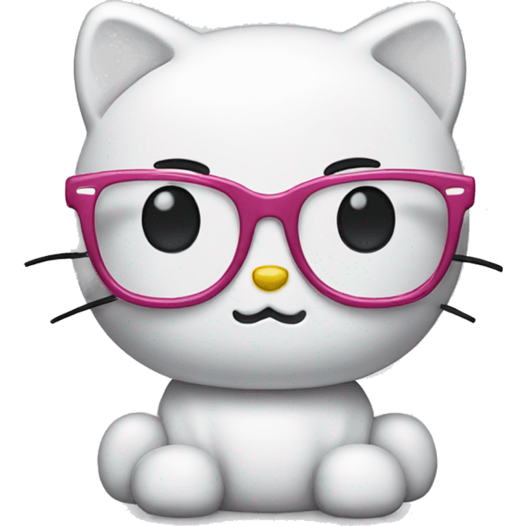 Hello Kitty with glasses emoji