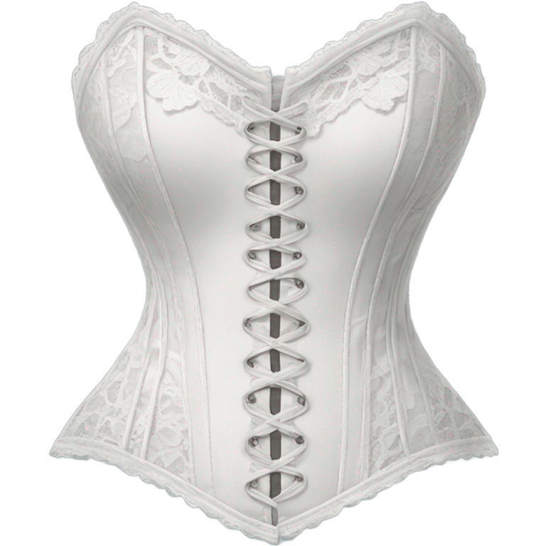 White corset with lace  emoji