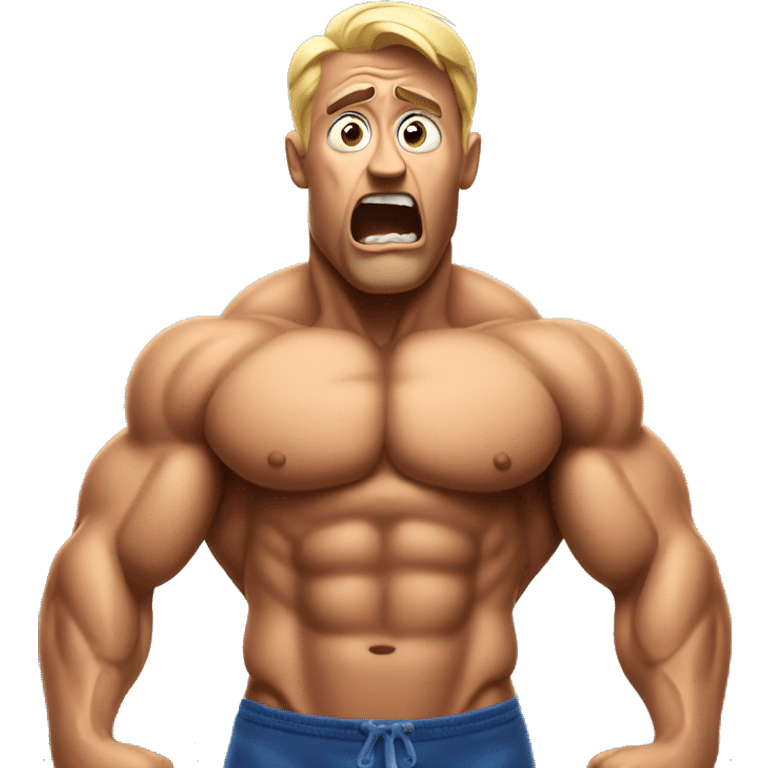 shocked bodybuilder emoji