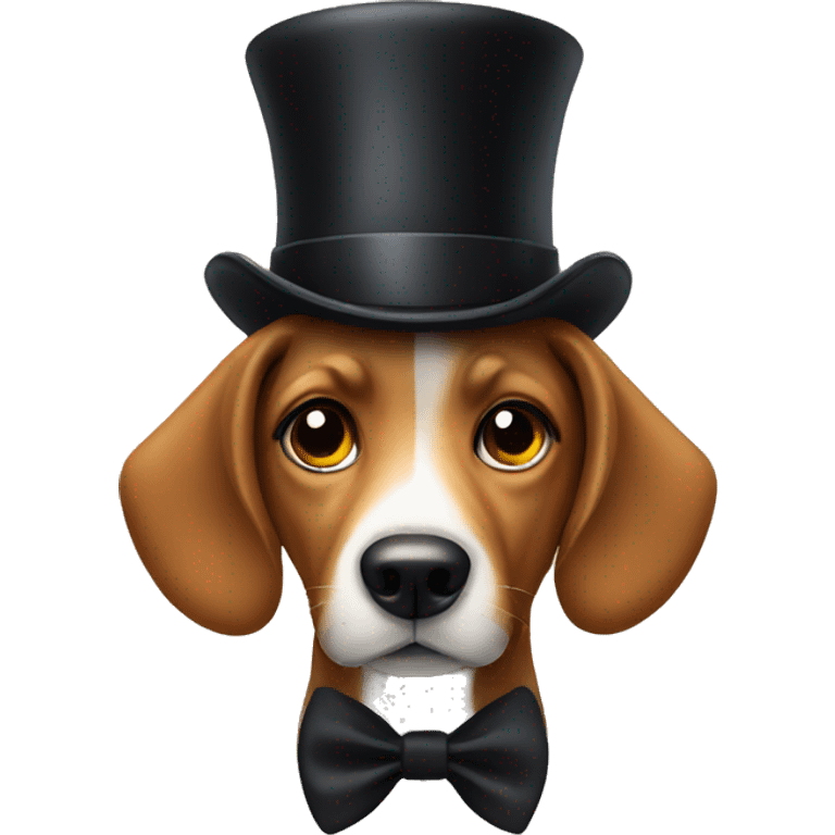 Dog with a top hat emoji