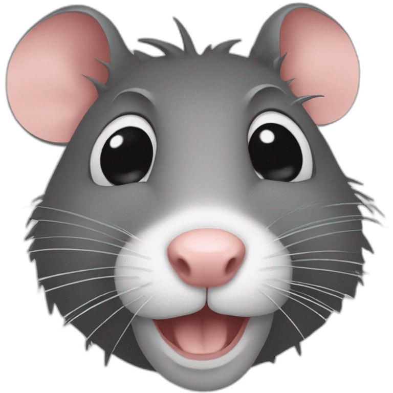 Rat avec une frange emoji