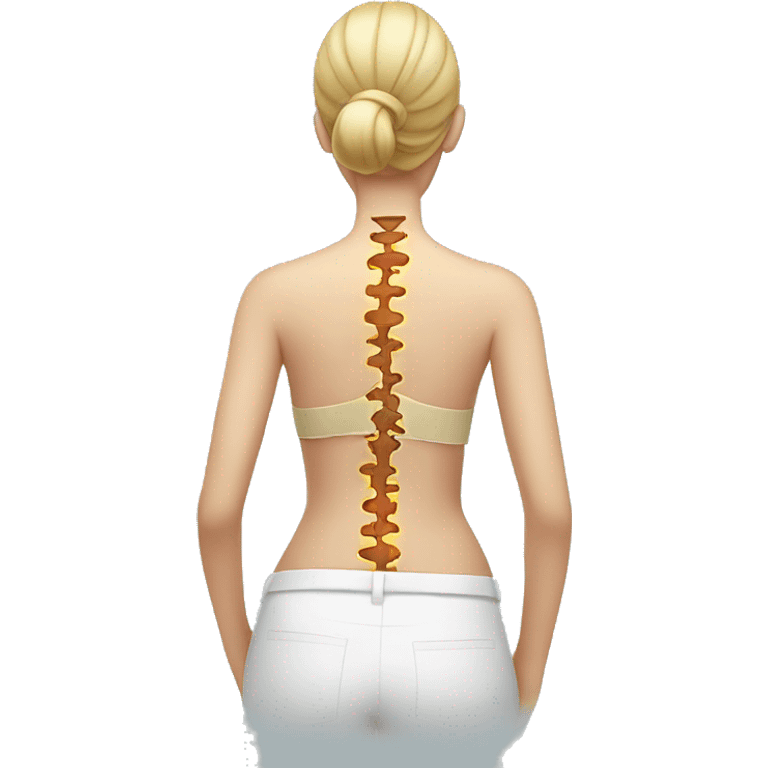 back pain woman emoji