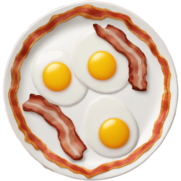 bacon and eggs plate emoji