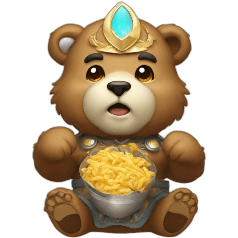 Hungry Heavenly bear of power emoji