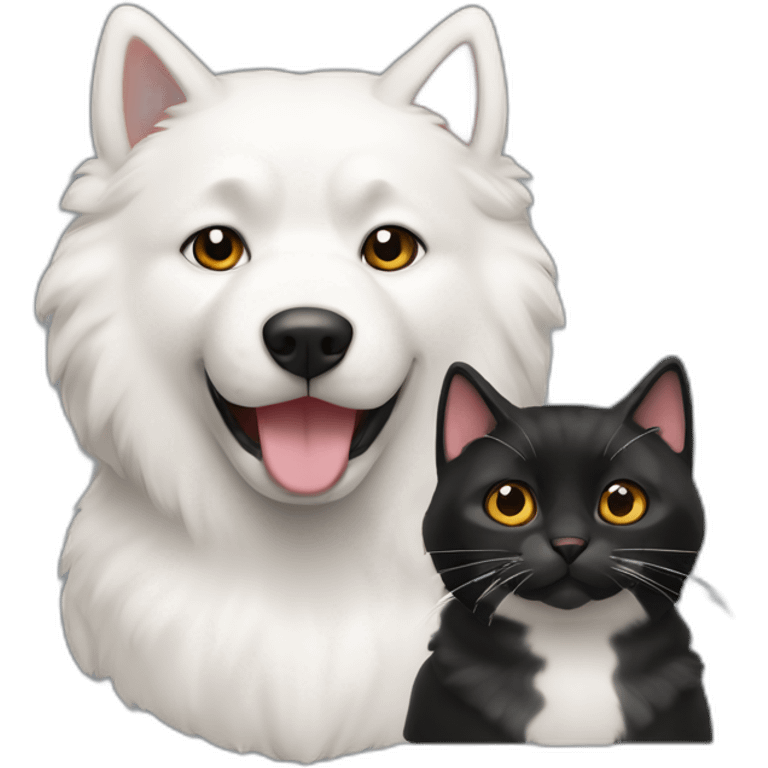 samoyed labrador black and tiger cat emoji