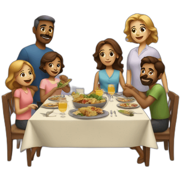 Family dinner emoji