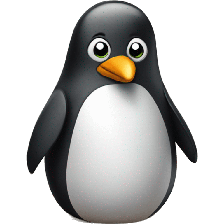 Bored penguin on a desk  emoji