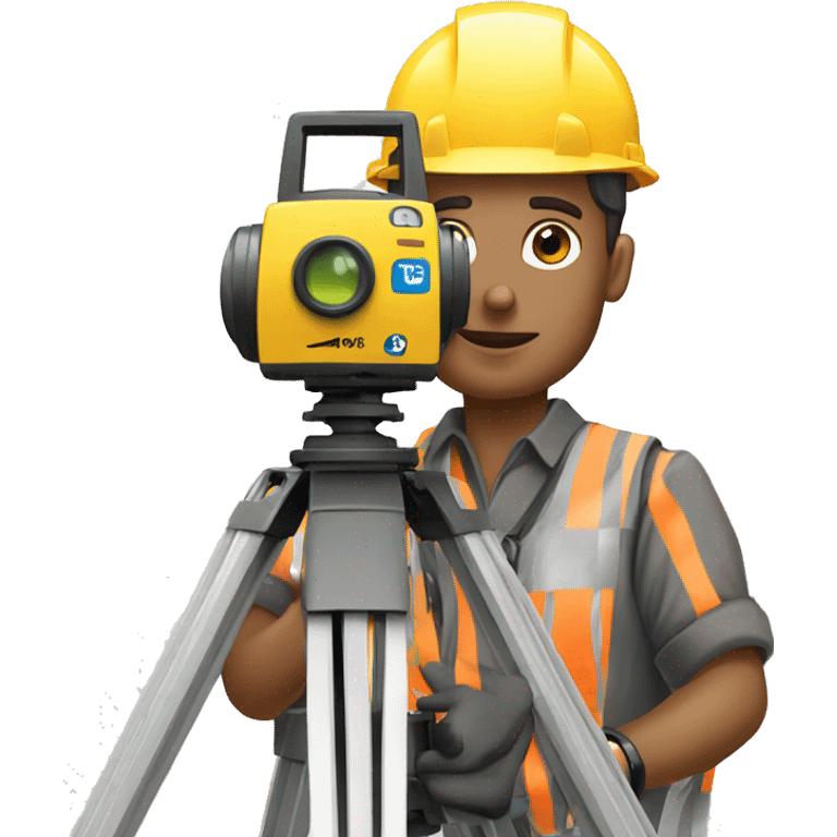 Surveyor with total station  emoji