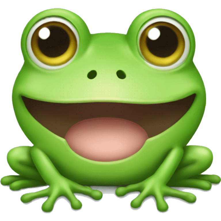 a cute frog emoji