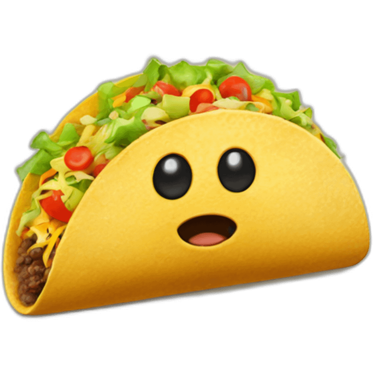 Taco with eyeballs emoji