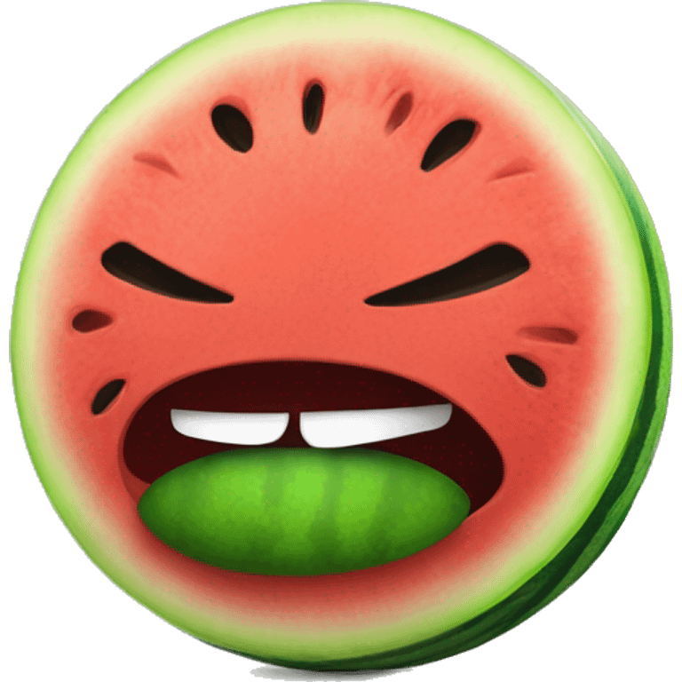 angry watermelon emoji