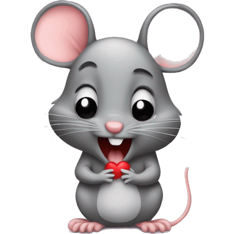 stupid mouse in love with a mouse  emoji