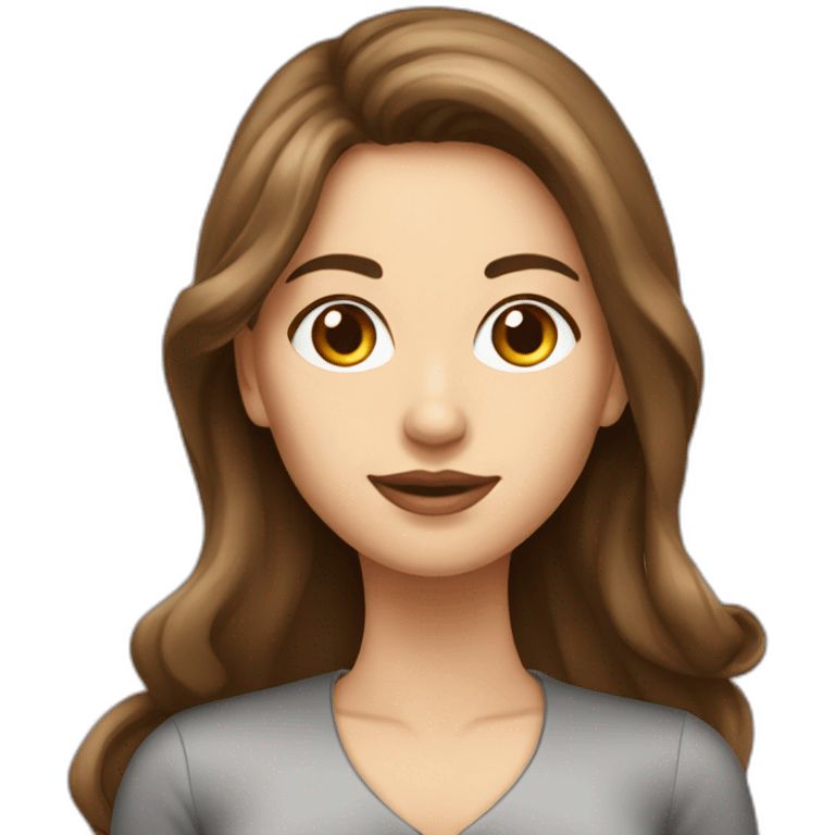 long-brown-hair-elegant-woman emoji